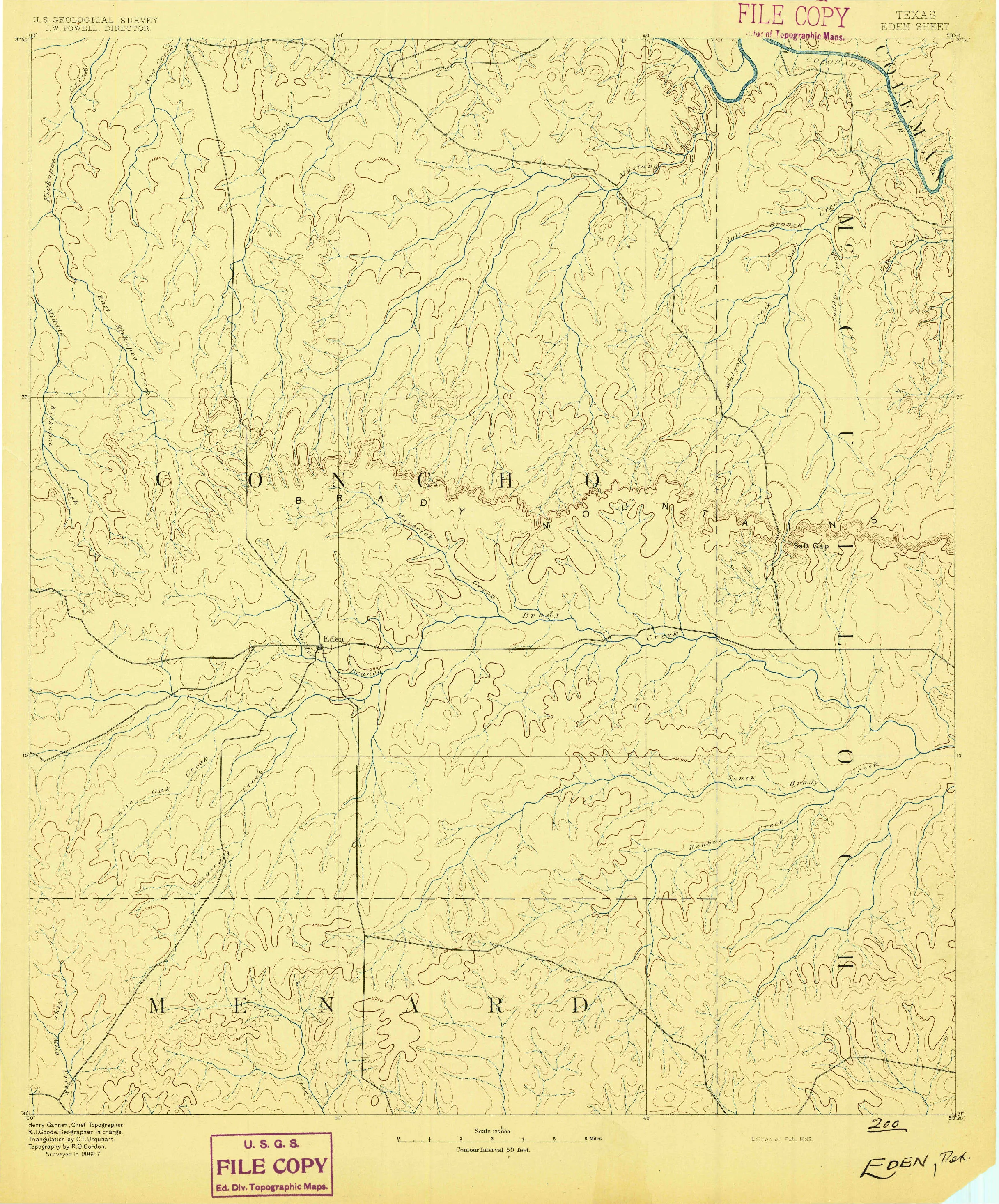 Ranch map showing management boundaries