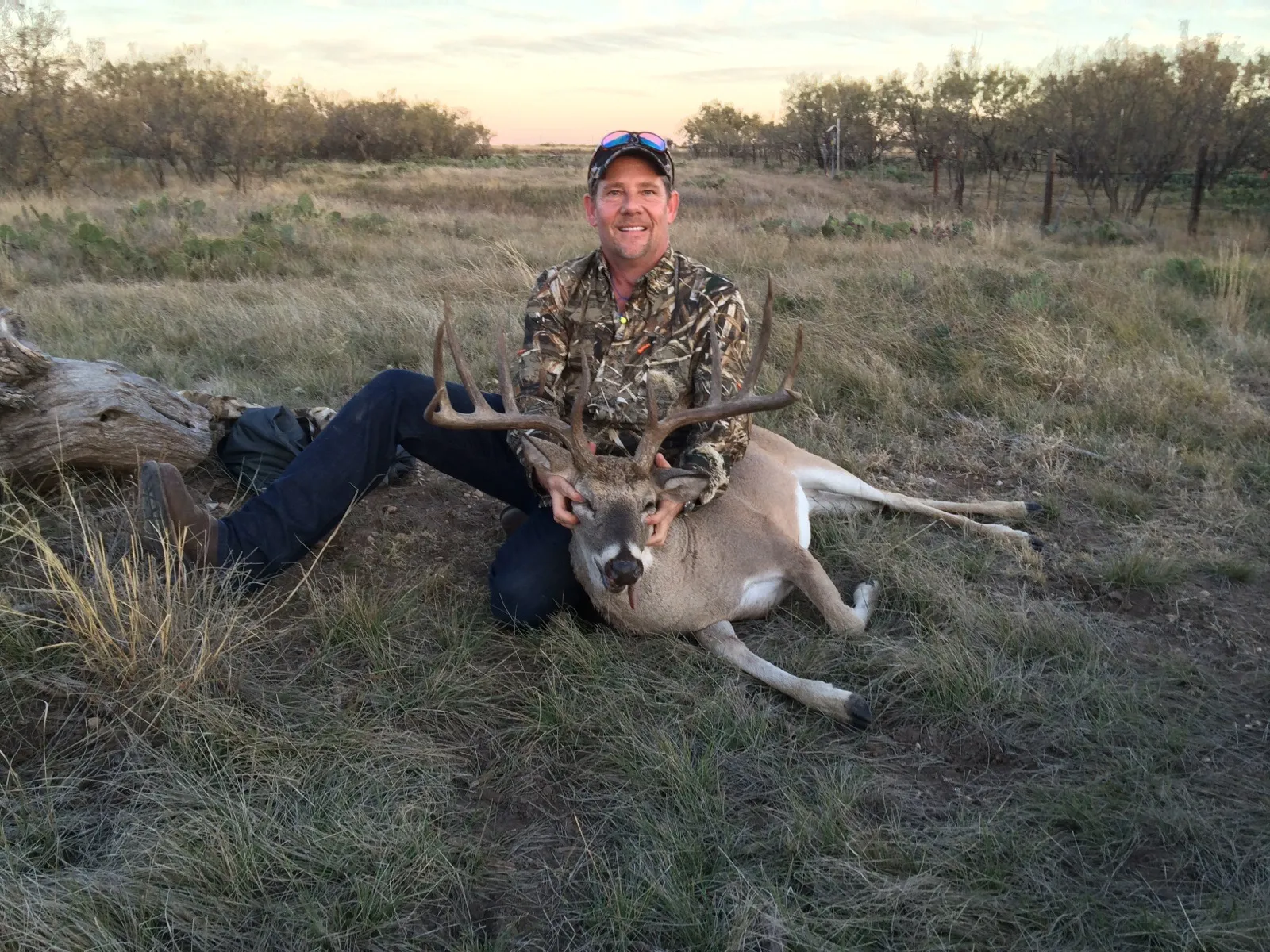 Close-up of massive whitetail antlers