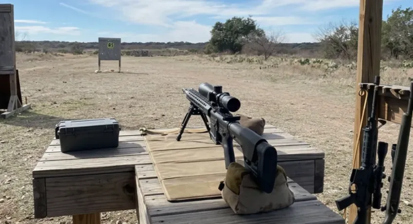 Outdoor kitchen with grill and stone countertops