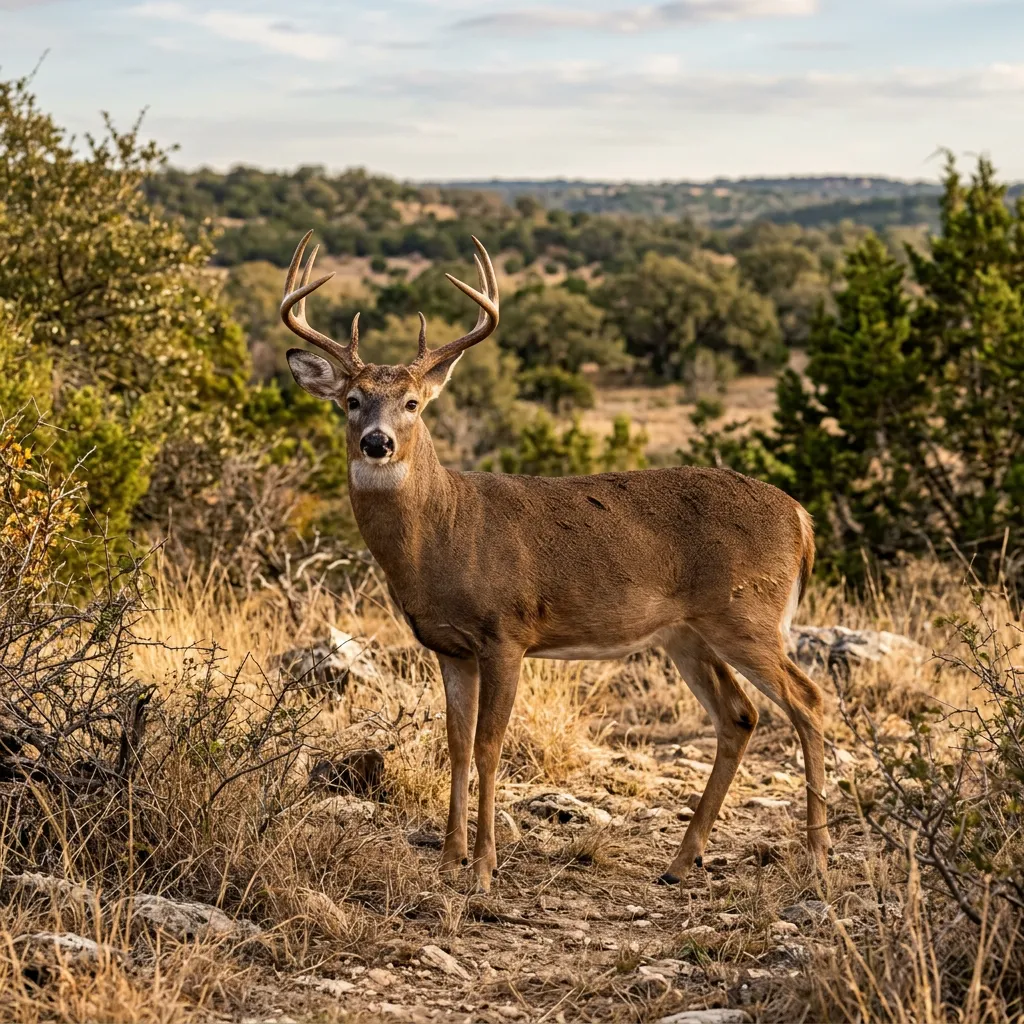 Massive whitetail deer buck in the brush
